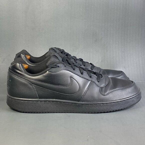 Nike Ebernon Low 'Triple Black' sneaker shoes mens size 13 - Picture 1 of 8